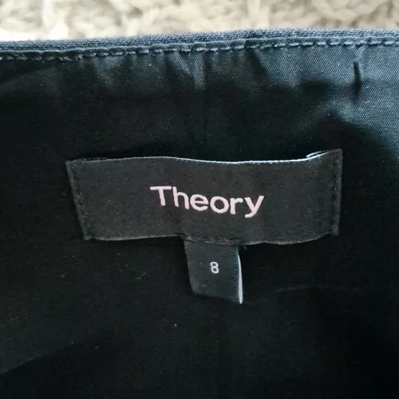 THEORY Yoke Pants Black New Sz.8 - Picture 7 of 9